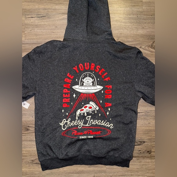 NWT 2024 Disney Parks Toy Story Pizza Planet Hoodie Jacket L New - Picture 4 of 6